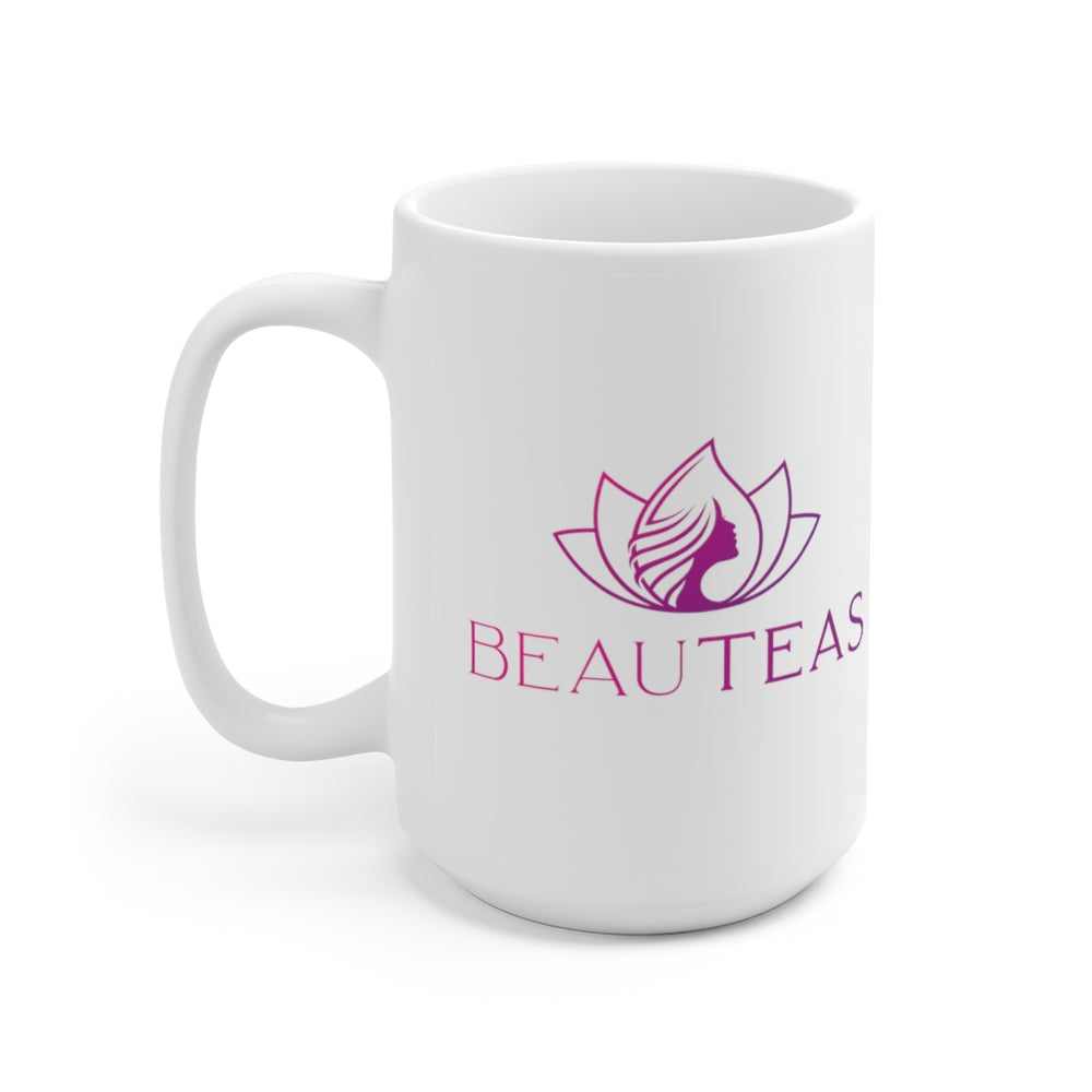 BeauTeas White Glossy Tea Mug