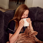 woman drinking tea before bed